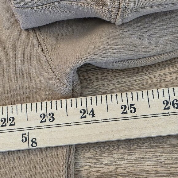 Mondetta Collared Pullover Womens XL Tan Fleece Lined Recycled Fabric Sweater - Picture 13 of 16